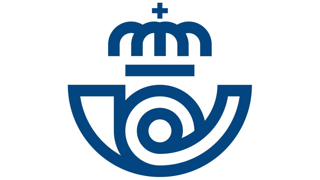 Logo de Correos azul con corona
